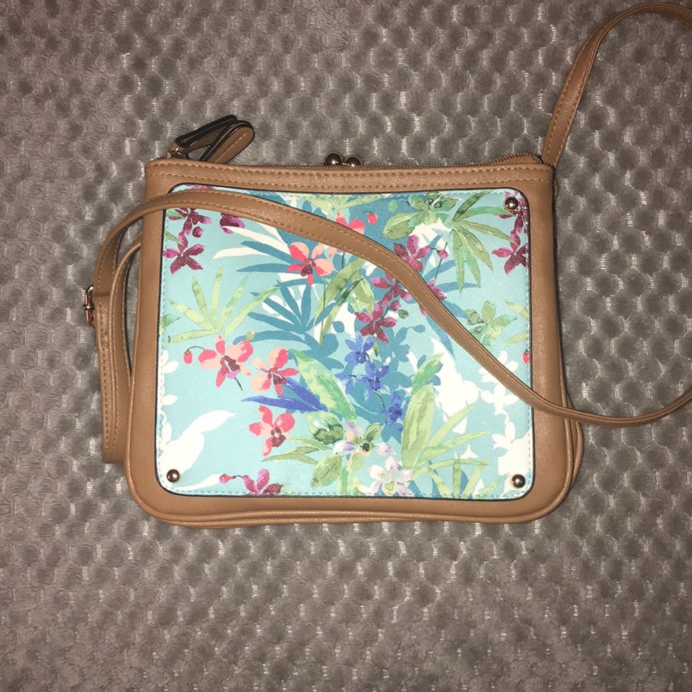 A cross body purse.
